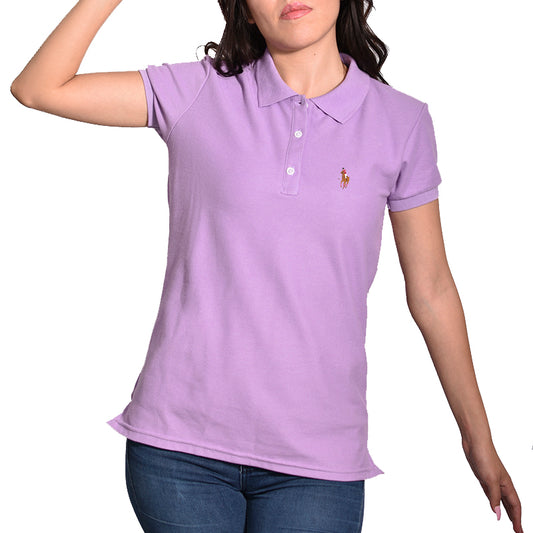 3034-D PLAYERA BASICA PIQUÉ PARA DAMA LILA