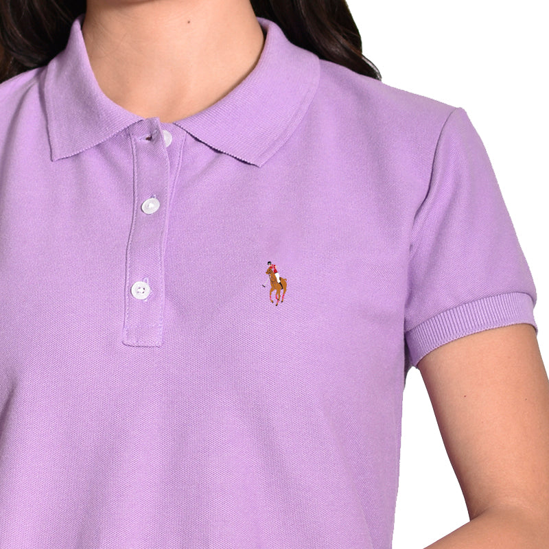 3034-D PLAYERA BASICA PIQUÉ PARA DAMA LILA