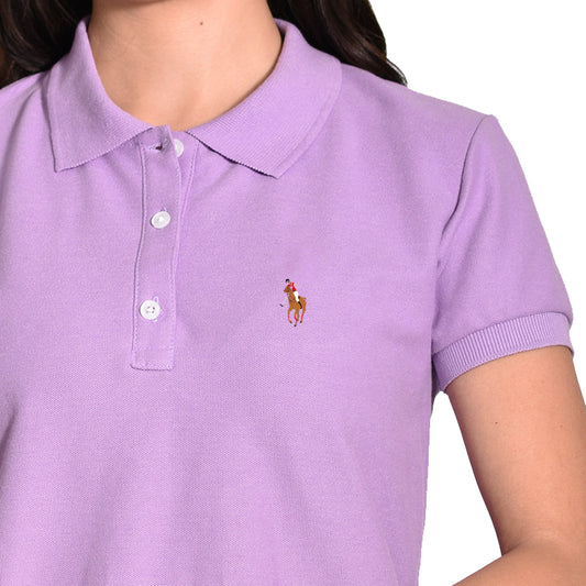 3034-D PLAYERA BASICA PIQUÉ PARA DAMA LILA