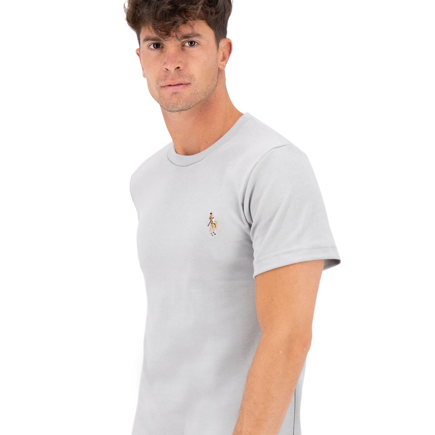 PLAYERA CUELLO REDONDO LISO GRIS HPC POLO
