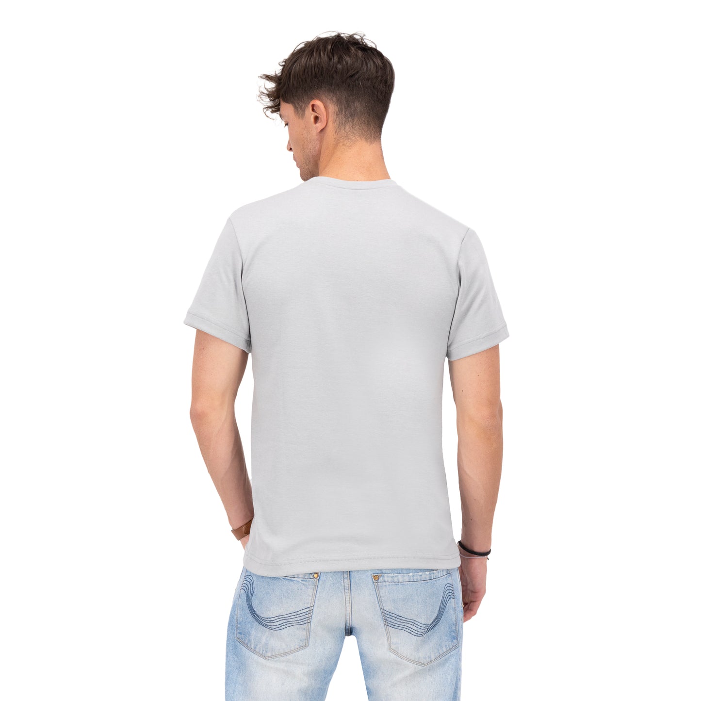 PLAYERA CUELLO REDONDO LISO GRIS HPC POLO