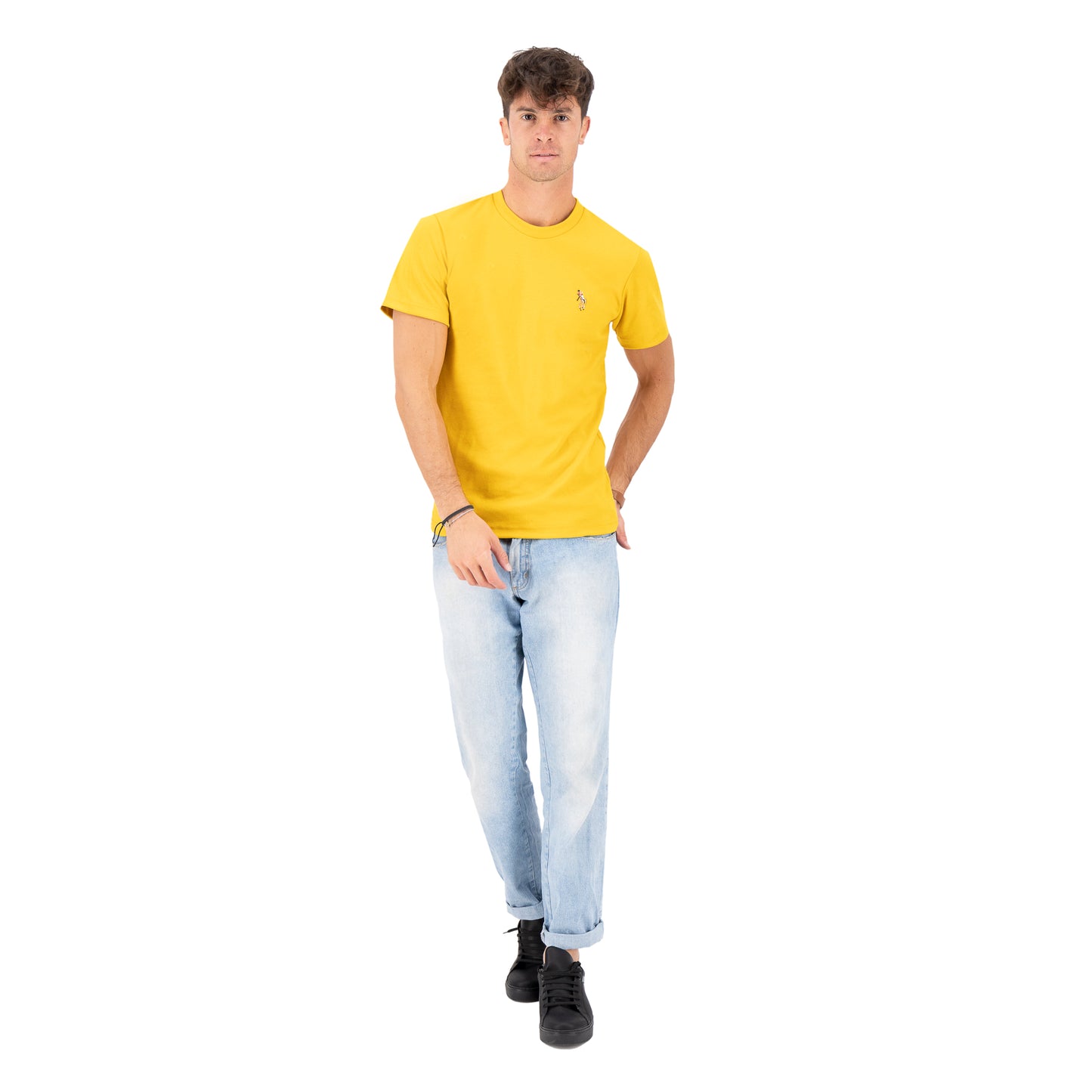 PLAYERA CUELLO REDONDO LISO MOSTAZA HPC POLO