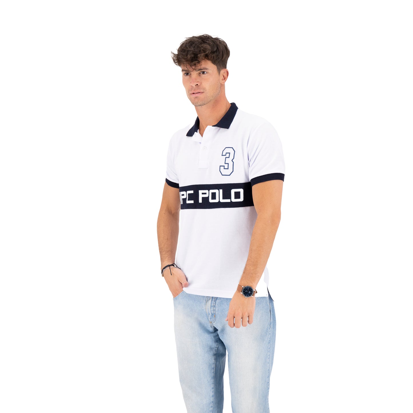 Playera Polo Piqué Modelaje Hombre 3034-AM MOD 1