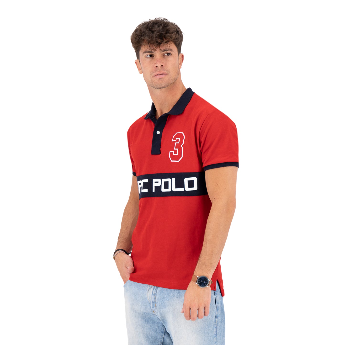 Playera Polo Piqué Modelaje Hombre 3034-AM MOD 2