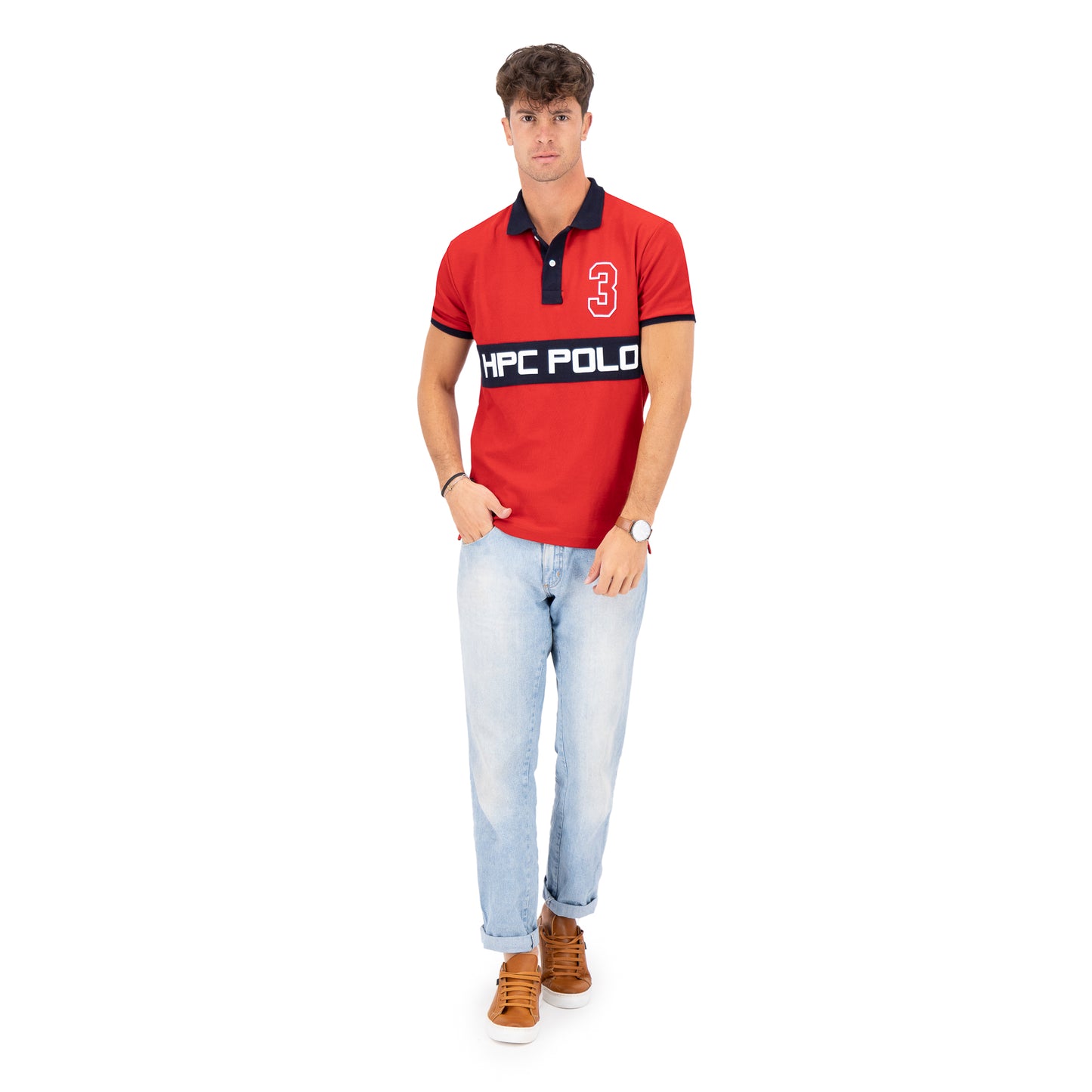 Playera Polo Piqué Modelaje Hombre 3034-AM MOD 2