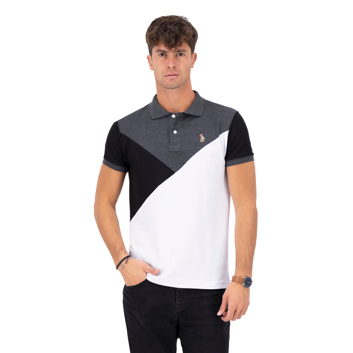 Playera Polo Piqué Modelaje Hombre 3034-AM MOD 6