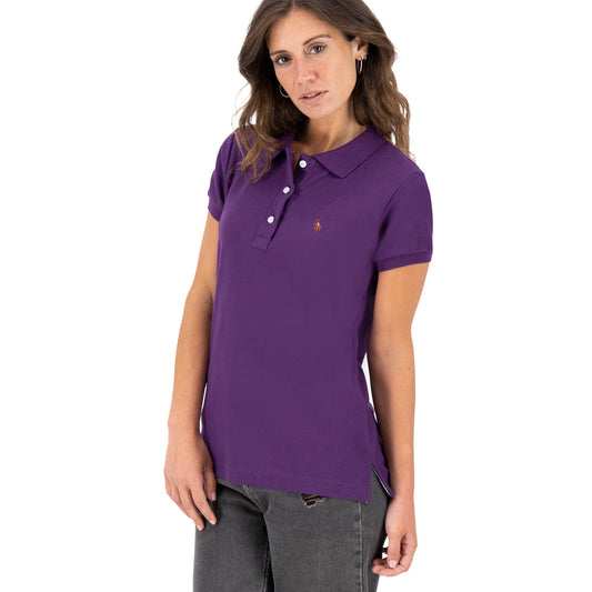 3034-D PLAYERA BASICA PIQUÉ PARA DAMA MORADO