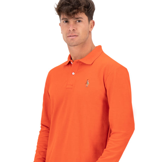 Playera Polo Piqué Toronja Lisa Hombre M/L 3034-L