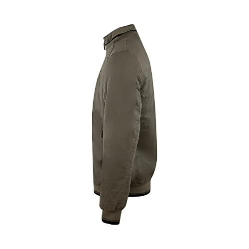 HPC POLO Chamarras de Moda para Hombre con Bolsas Laterales y Cierre, Juvenil y Casual. (Mediano, Olivo)