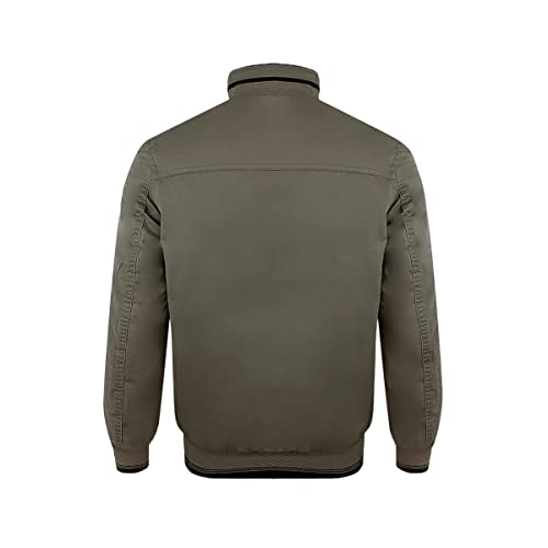 HPC POLO Chamarras de Moda para Hombre con Bolsas Laterales y Cierre, Juvenil y Casual. (Mediano, Olivo)