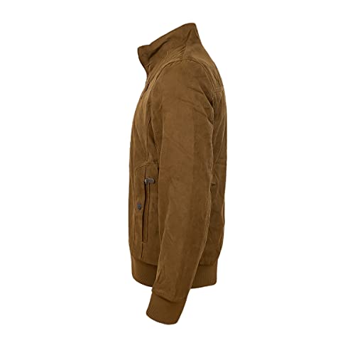 HPC POLO Chamarras de Moda para Hombre con Bolsas Laterales y Forro Interior Capitonado, Juvenil y Casual. (Bronce ch)