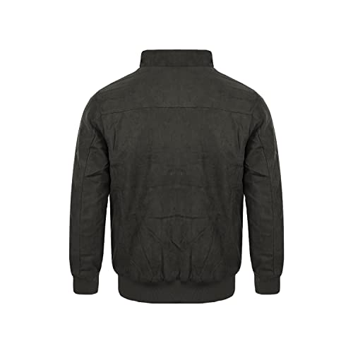 Chamarras de Hombre con Tacto de Gamuza, Bolsas Laterales e Interior Capitonado, Caliente y Cómoda. (olivo g)