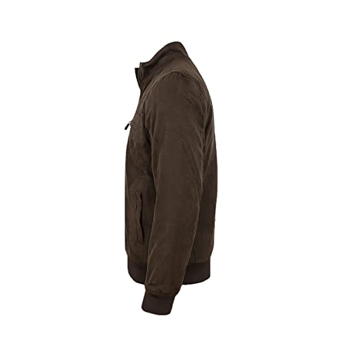 HPC POLO Chamarras de Moda para Hombre con Bolsas Laterales y Forro Interior Capitonado, Juvenil y Casual. (Chocolate EG)