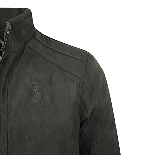 Chamarras de Hombre con Tacto de Gamuza, Bolsas Laterales e Interior Capitonado, Caliente y Cómoda. (olivo g)