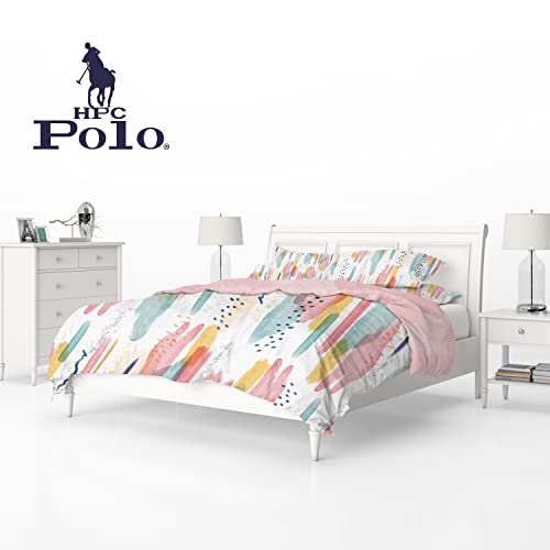 HPC POLO Edredón para Cama Modelo Brush, Doble Vista, Suave y Confortable para Cualquier Temporada, Diseño Exclusivo y Elegante, Calidad Premium (Matrimonial)
