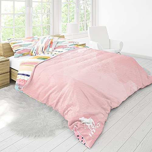 HPC POLO Edredón para Cama Modelo Brush, Doble Vista, Suave y Confortable para Cualquier Temporada, Diseño Exclusivo y Elegante, Calidad Premium (Matrimonial)