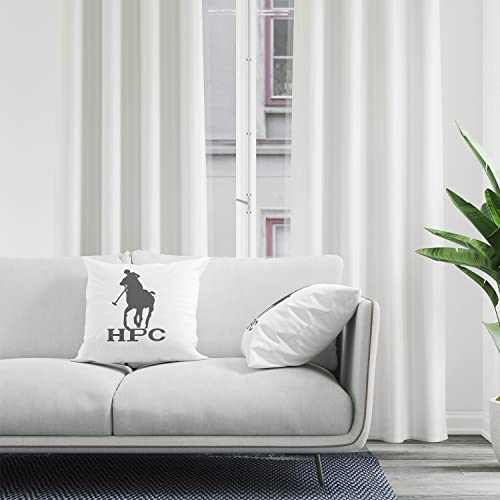 HPC POLO Cojín Decorativo Modelo Polo, para Recamara y Sala, Diseño Exclusivo, Suave y cómodo, Cuadros Gris