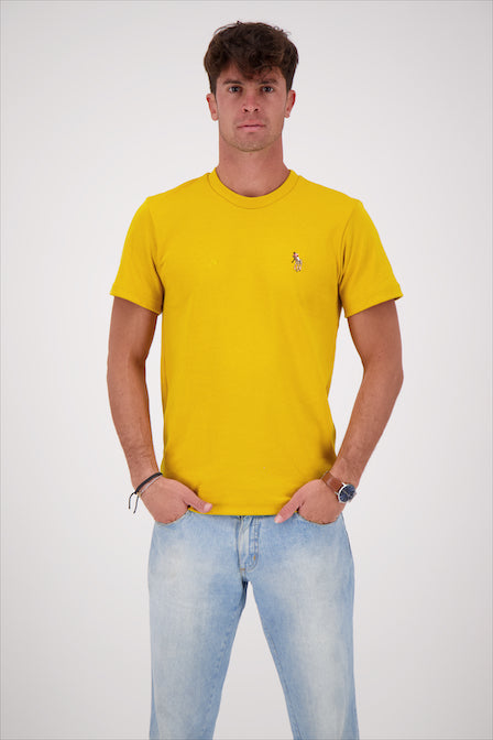 PLAYERA CUELLO REDONDO LISO MOSTAZA HPC POLO