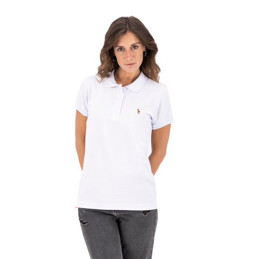 3034-D PLAYERA BASICA PIQUÉ PARA DAMA BLANCO