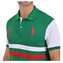 PLAYERA PIQUÉ POLO MODELAJE VERDE, BLANCO Y ROJO HPC POLO