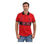 PLAYERA PIQUÉ POLO MODELAJE ROJO Y AZUL MARINO ESCUDO HPC POLO