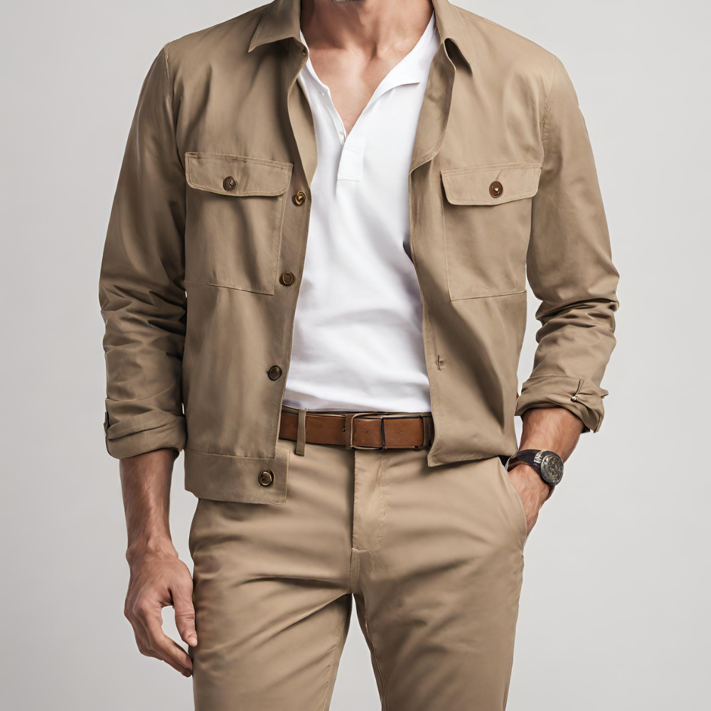 PANTALÓN DE GABARDINA KHAKI