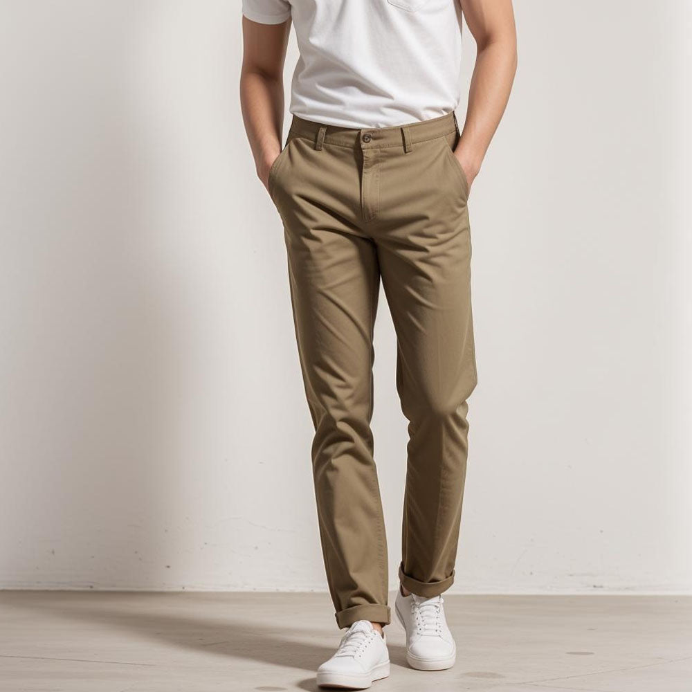 PANTALÓN DE GABARDINA KHAKI