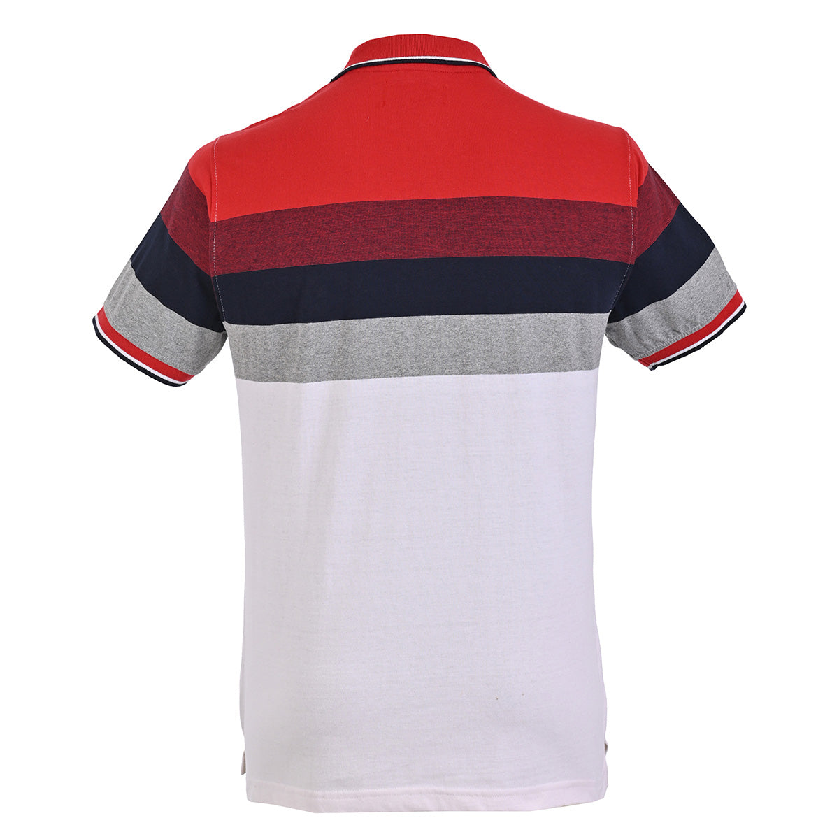 PLAYERA CHIFÓN POLO MODELAJE RAYAS GRIS, BLANCO, MARINO, ROJO HPC POLO