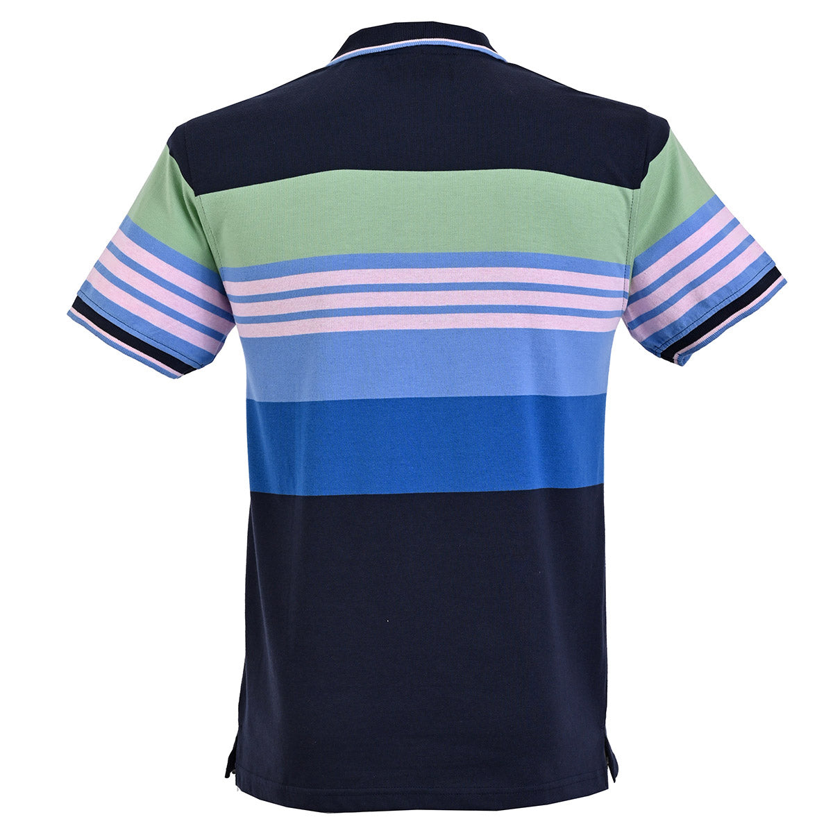 PLAYERA CHIFÓN POLO MODELAJE RAYAS AZUL GRIS, VERDE ROSA HPC POLO