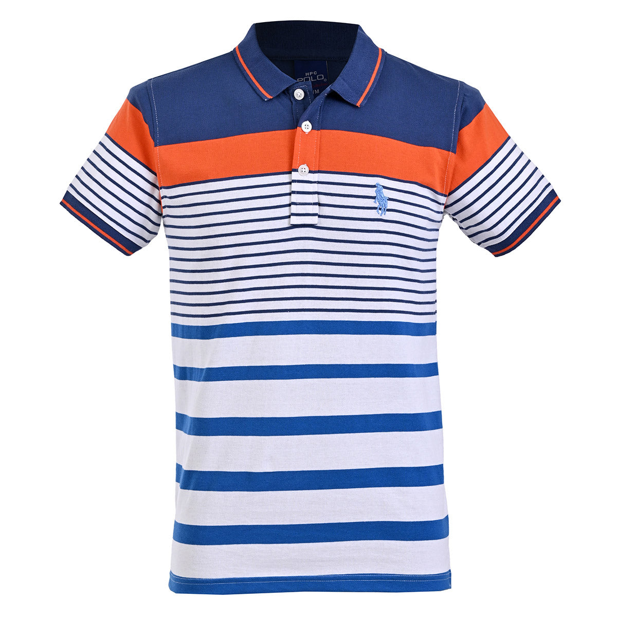 PLAYERA CHIFÓN POLO MODELAJE RAYAS AZUL, GRIS, BLANCO, NARANJA HPC POLO