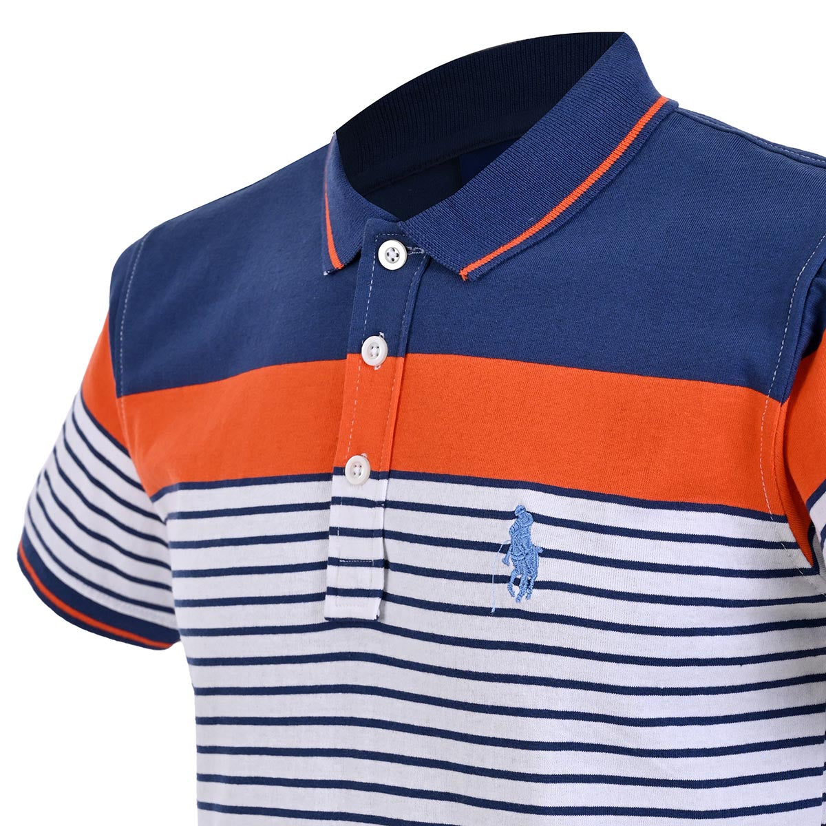 PLAYERA CHIFÓN POLO MODELAJE RAYAS AZUL, GRIS, BLANCO, NARANJA HPC POLO