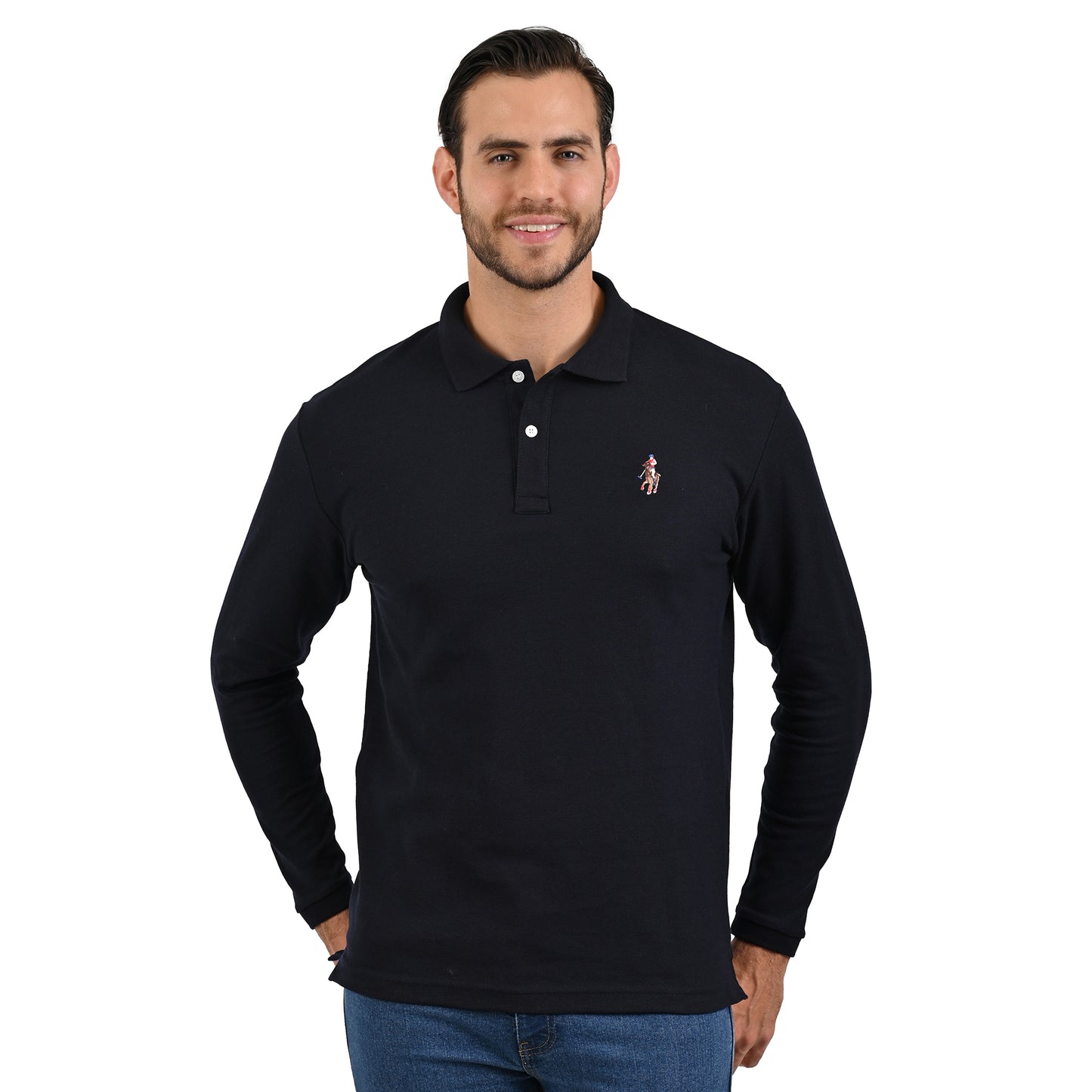 Playera tipo Manga Larga  Marino