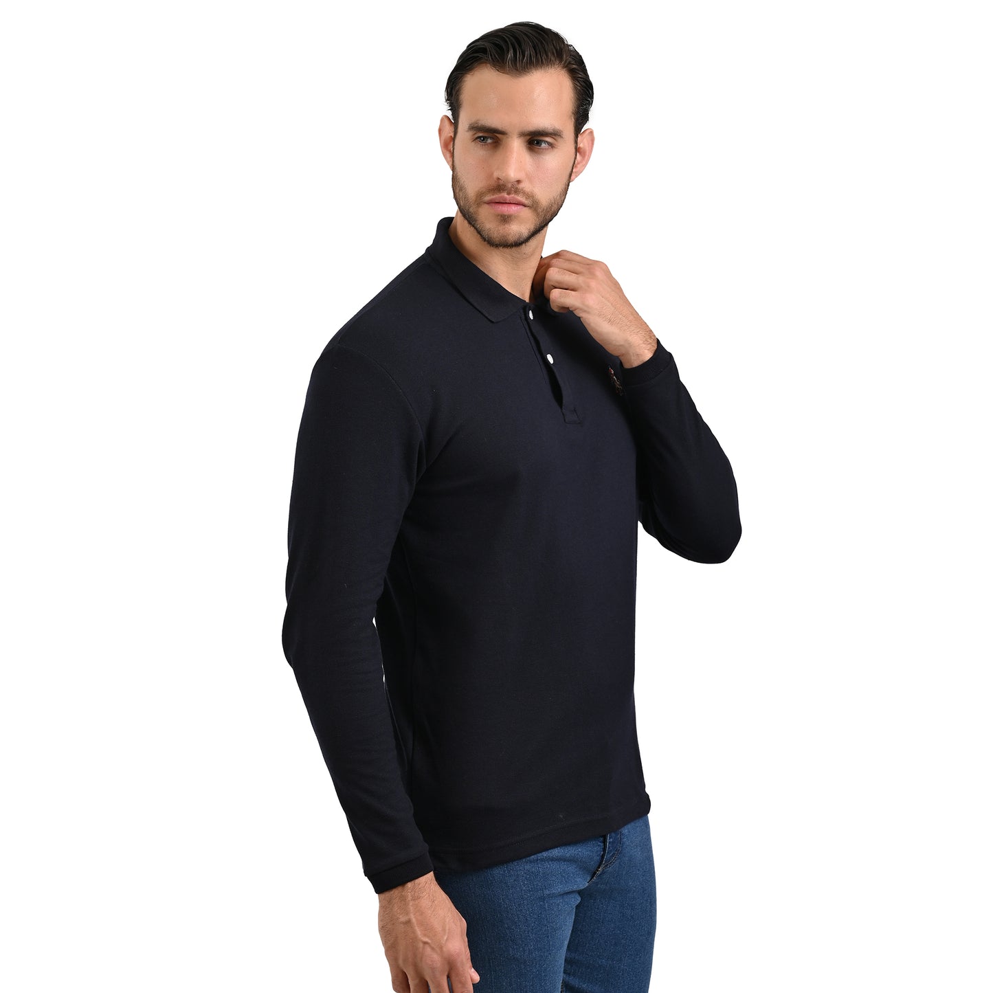 Playera tipo Manga Larga  Marino