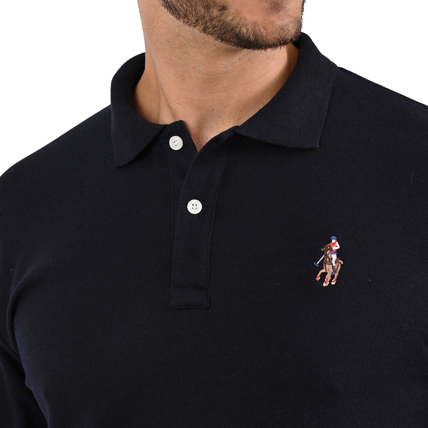 Playera tipo Manga Larga  Marino