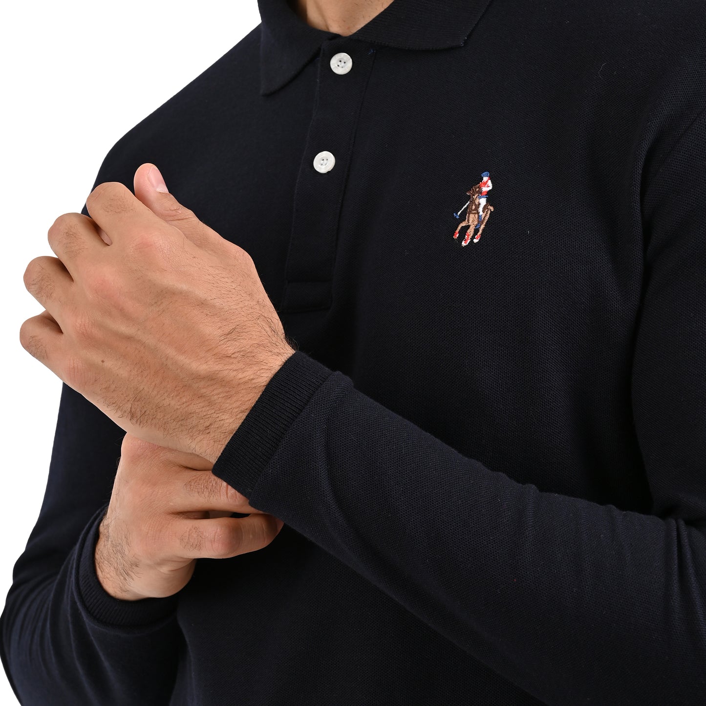 Playera tipo Manga Larga  Marino