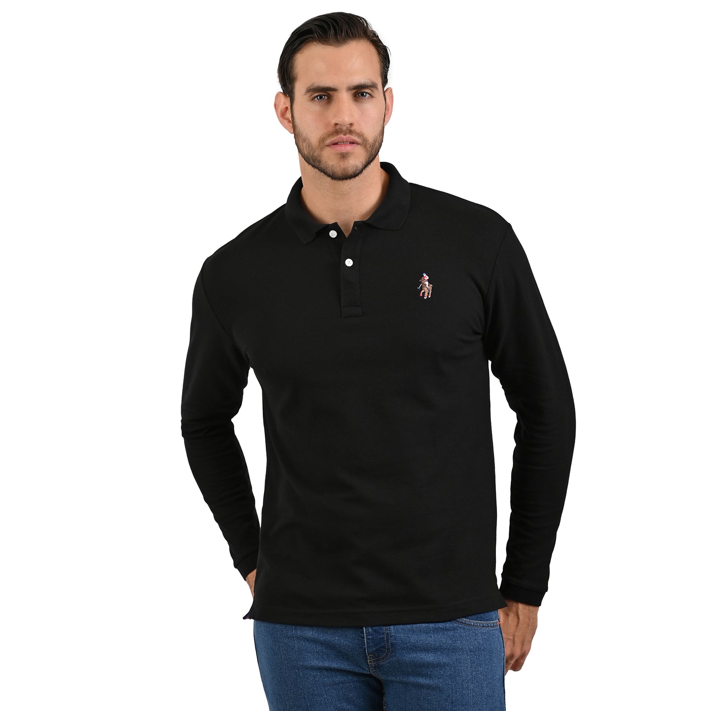 Playera tipo Manga Larga Negro