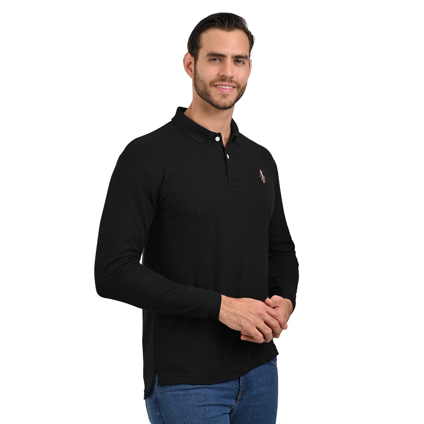 Playera tipo Manga Larga Negro