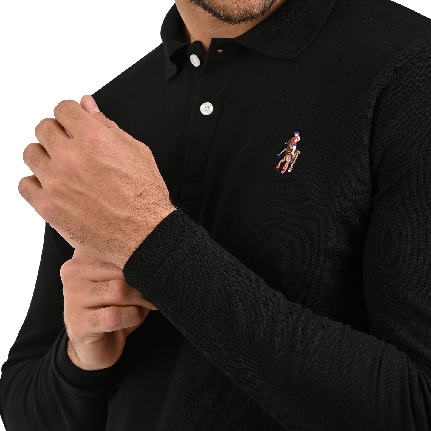 Playera tipo Manga Larga Negro