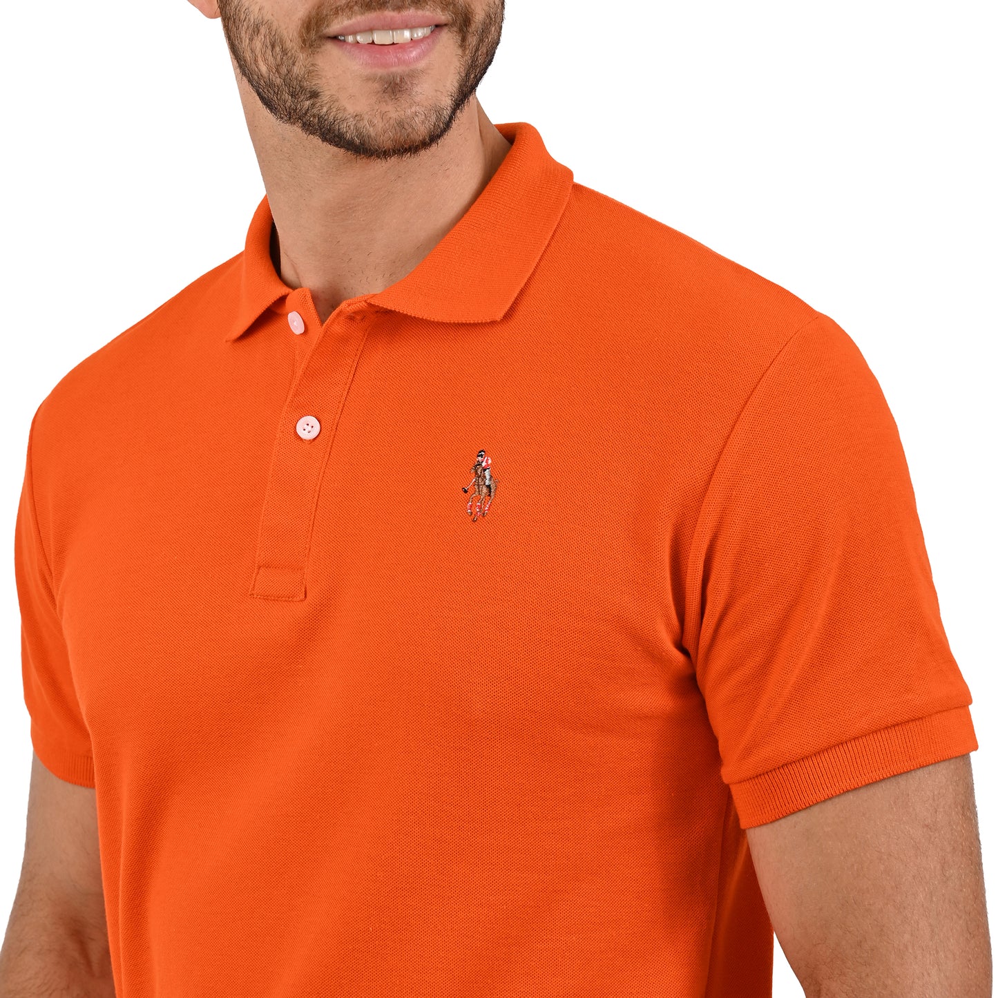 PLAYERA PIQUÉ HPC POLO NARANJA
