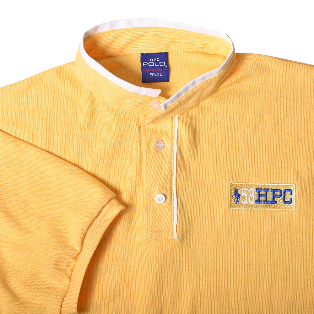 Playera Polo Piqué Modelaje Amarillo Mao Hombre 3034M-MAO