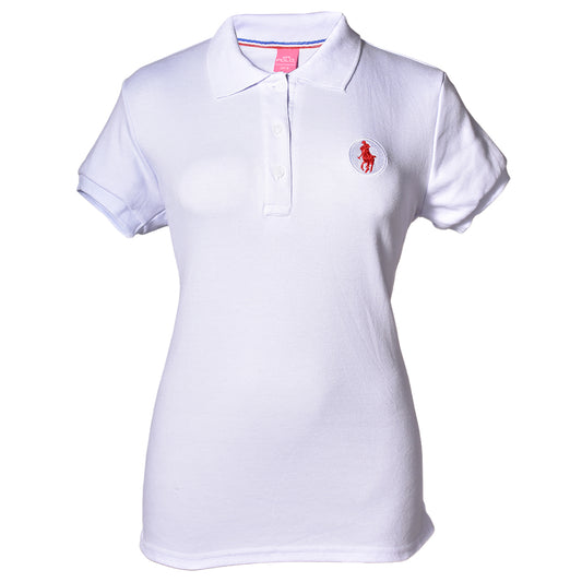 Playera Polo Interlock Blanco Mujer 3034-ID