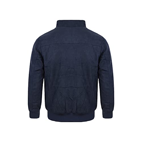 Chamarras de Hombre con Tacto de Gamuza, Bolsas Laterales e Interior Capitonado, Caliente y Cómoda. (marino eg)