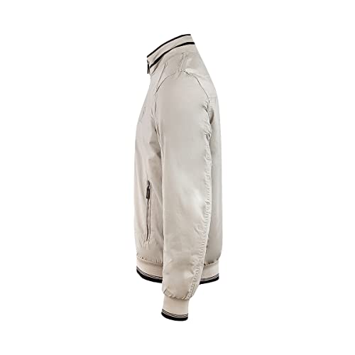 HPC POLO Chamarras de Moda para Hombre con Bolsas Laterales y Cierre, Juvenil y Casual. (Grande, Beige)