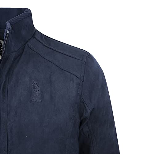 Chamarras de Hombre con Tacto de Gamuza, Bolsas Laterales e Interior Capitonado, Caliente y Cómoda. (marino eg)