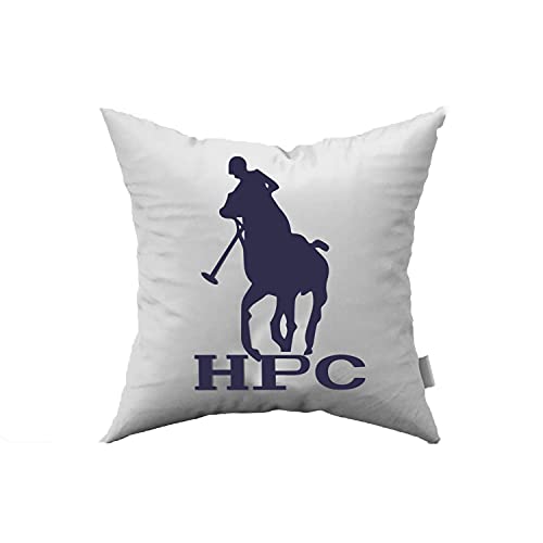 HPC POLO Cojín Decorativo Modelo Polo, para Recamara y Sala, Diseño Exclusivo, Suave y cómodo, Azul