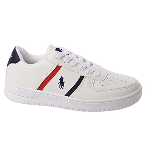 POLO Tenis Casual para Mujer - Tenis Blanco Marino para Mujer - Tenis choclo para Mujer - Tenis 25