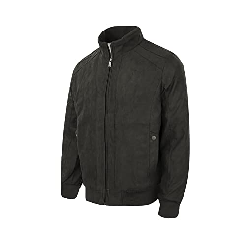 Chamarras de Hombre con Tacto de Gamuza, Bolsas Laterales e Interior Capitonado, Caliente y Cómoda. (olivo g)